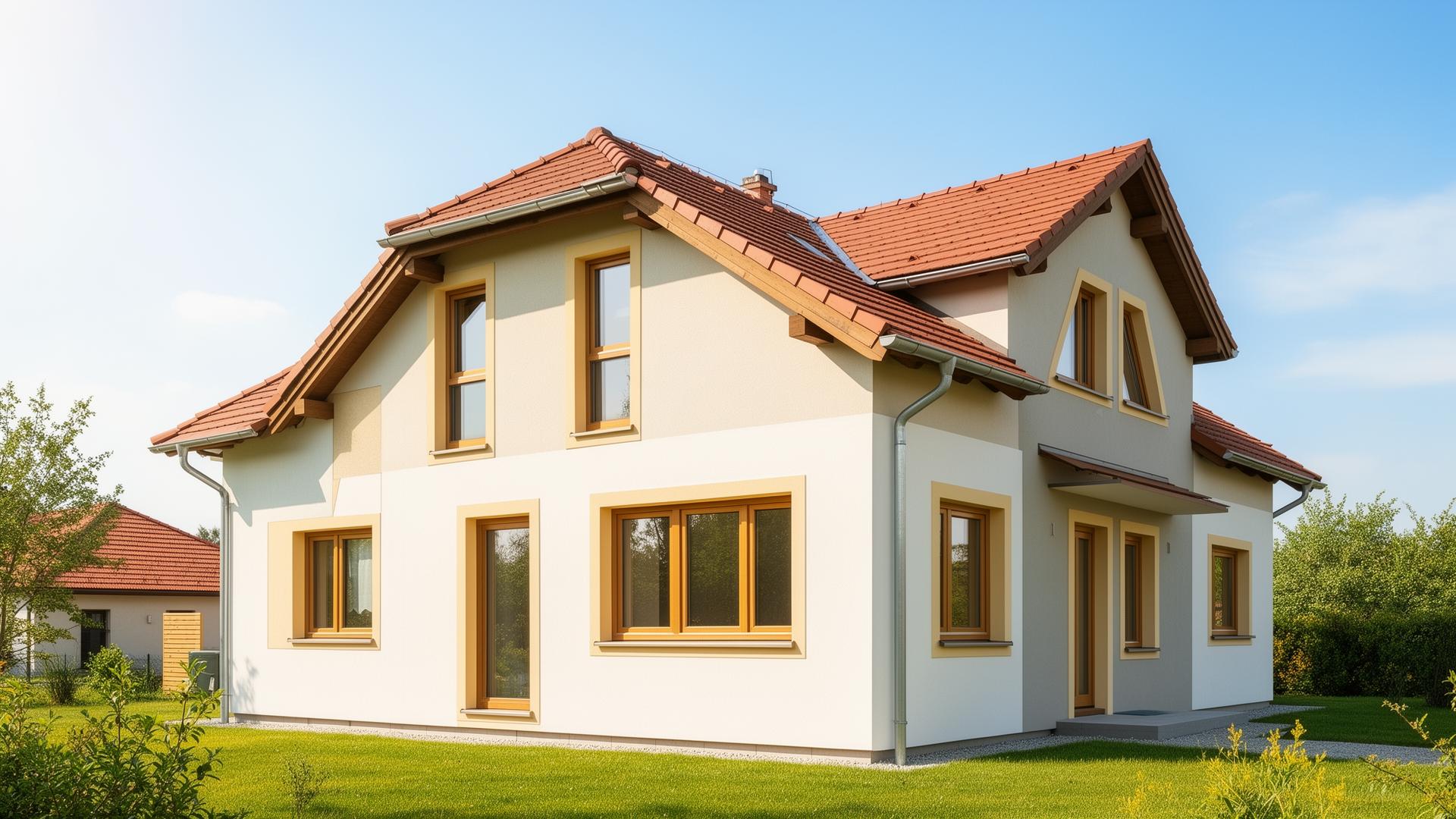 Renovovaný rodinný dům s novými okny a zateplenou fasádou